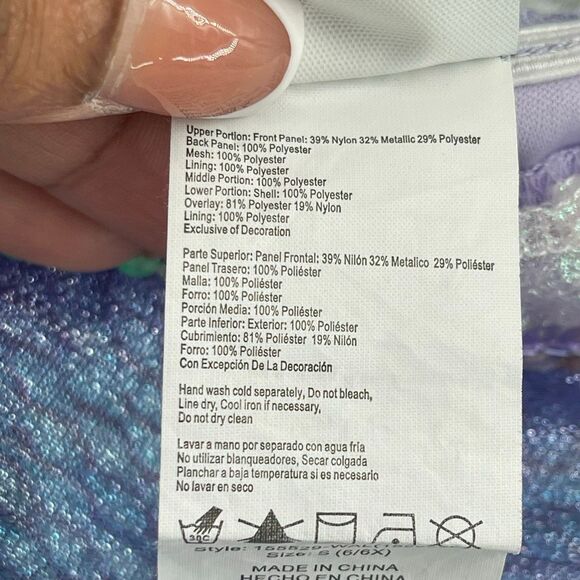 Disney Princess The Little Mermaid Ariel Costume Child Small 6/6X Halloween - Picture 13 of 16